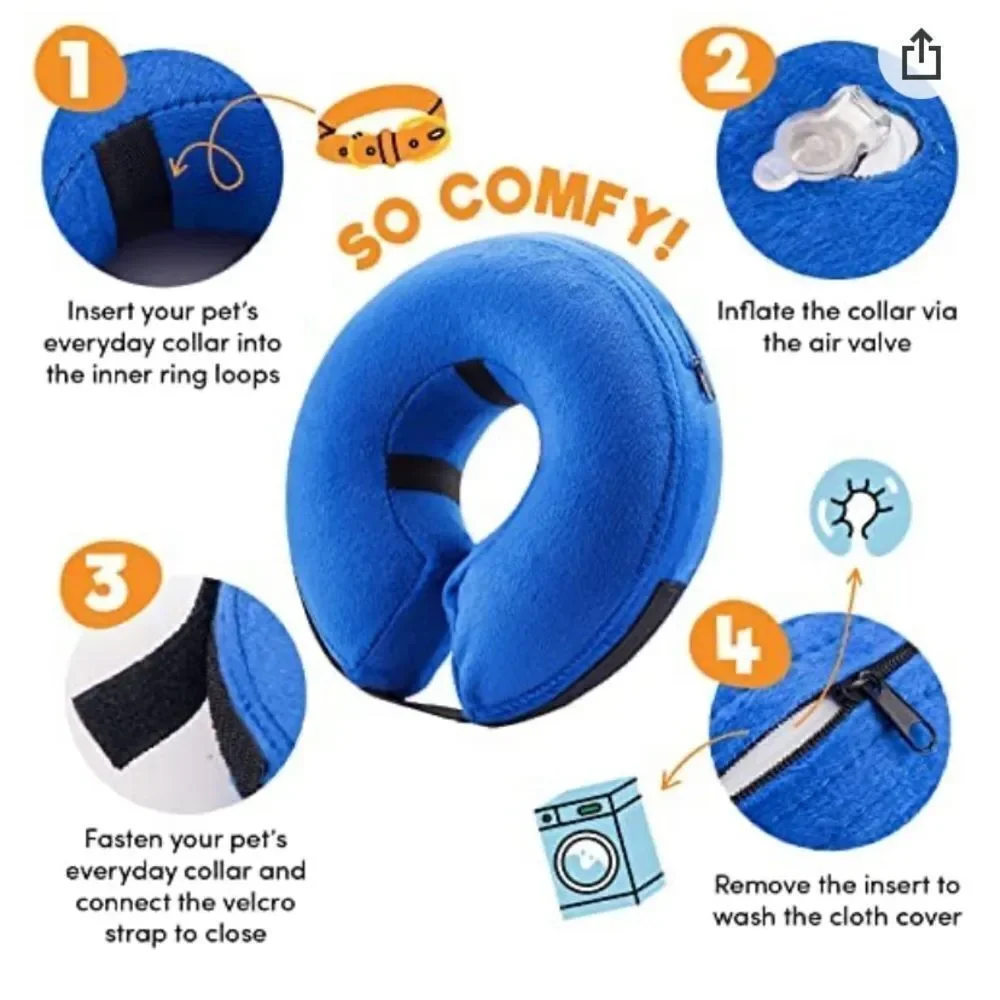 Bencmate Protective Inflatable Dog Collar Recovery New Size Large
